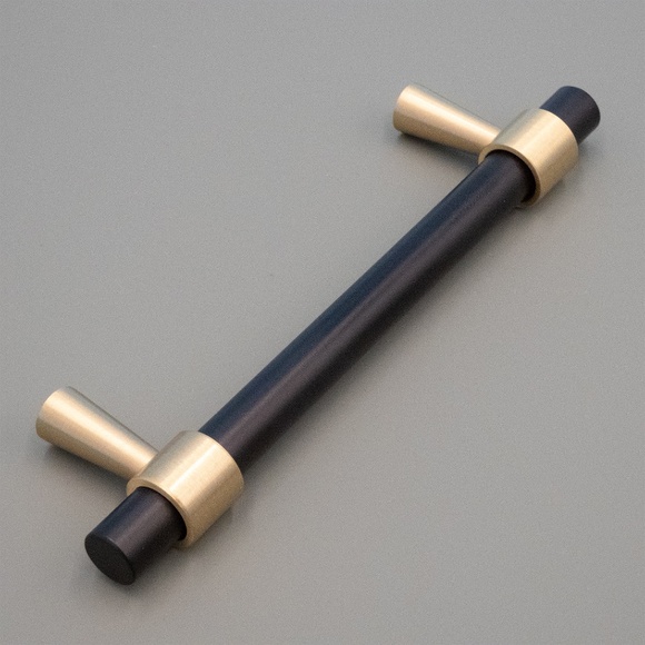 Gold/Black Solid Brass Handle,Smooth Handle Design , Cabinet Knobs, Drawer Pulls - Picture 2 of 5